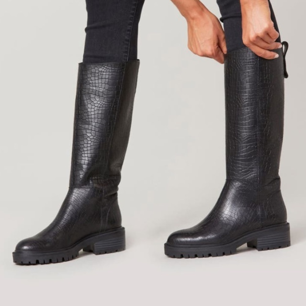 PAIGE Bella Croc Embossed Boots